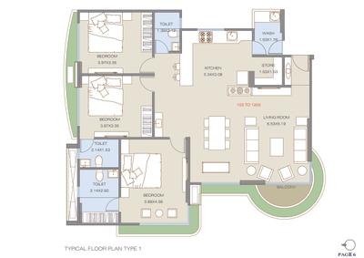 Image of 1248 Sq.ft 3 BHK Apartment / Flat for sale in Shreeji Siesta, Kudasan, Gandhinagar for Rs. 12000000