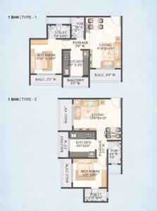 Image of 760 Sq.ft 1 BHK Apartment / Flat for sale in Rutu Apartments, Kalyan West, Kalyan for Rs. 4999000