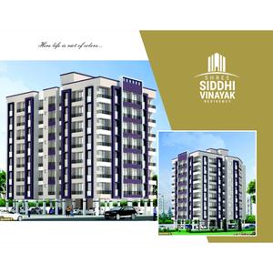 Image of 700 Sq.ft 1 BHK Apartment / Flat for sale in Shree Siddhivinayak Residency B to E Building, Chala, Vapi for Rs. 1700000