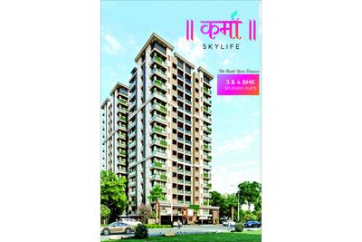 Image of 1250 Sq.ft 3 BHK Apartment / Flat for sale in Shrinathji Karma Skylife, Ghanteshwer, Rajkot for Rs. 4499000