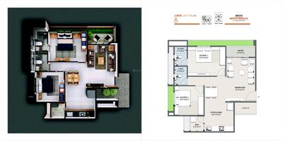 Image of 1530 Sq.ft 3 BHK Apartment / Flat for sale in Swamarvella Swastik Marvella, Chandkheda, Ahmedabad for Rs. 8500000