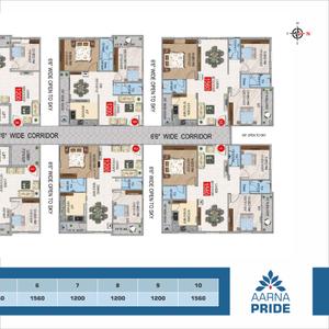 Image of 1200 Sq.ft 2 BHK Apartment / Flat for sale in Aarna Pride, Thorrur Village, Hyderabad for Rs. 5640000