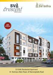 Image of 1225 Sq.ft 2 BHK Apartment / Flat for sale in SV Crescent, Arakere, Bengaluru for Rs. 13000000