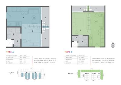 Image of 500 Sq.ft 1 RK Apartment / Flat for sale in Yashcon Neon, Viman Nagar, Pune for Rs. 7500000