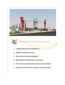 Image of 200 Sq.ft Residential Plot / Land for sale in Kandakatla Blossom City, Thorrur Village, Hyderabad for Rs. 9000000