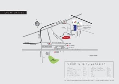 Image of 1835 Sq.ft 3 BHK Apartment / Flat for sale in Puravankara Purva Seasons, C V Raman Nagar, Bengaluru for Rs. 38500000