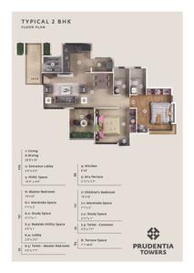 Image of 851 Sq.ft 2 BHK Apartment / Flat for sale in VJ Prudentia Towers, Wakad, Pune for Rs. 6100000