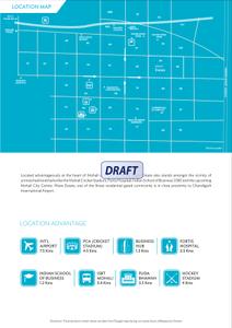 Image of 1200 Sq.ft 2 BHK Apartment / Flat for sale in Wave Estate Block D, Sector 99, Mohali for Rs. 11200000