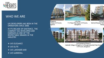 Image of 1595 Sq.ft 3 BHK Apartment / Flat for sale in LVS Heights by LVS Builders &amp; Developers, K R Puram, Bengaluru for Rs. 16400000