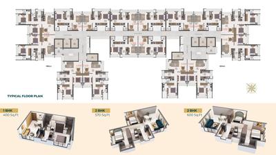 Image of 550 Sq.ft 1 BHK Apartment / Flat for sale in Sahakar Shree Ram Krishna Garden, Mira Road East, Mira Bhayandar for Rs. 7051000