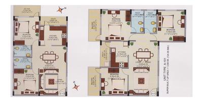 Image of 1100 Sq.ft 2 BHK Apartment / Flat for sale in Ahad Silver Pearl, Choodasandra, Bengaluru for Rs. 9000000
