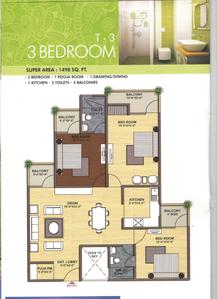 Image of 500 Sq.ft 1 RK Apartment / Flat for sale in Mittal Rajnagar Residency, Raj Nagar Extension, Ghaziabad for Rs. 3800000
