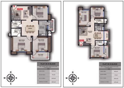 Image of 1028 Sq.ft 3 BHK Apartment / Flat for sale in Akash Tower, Beltola, Guwahati for Rs. 7567500