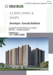 Image of 2175 Sq.ft 3.5 BHK Apartment / Flat for sale in Solo Bliss, Bopal, Ahmedabad for Rs. 12500000