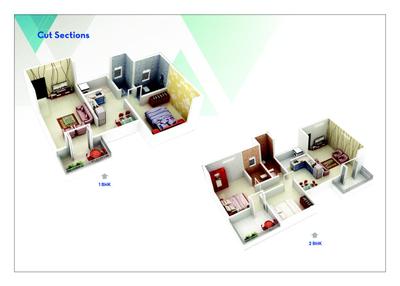 Image of 700 Sq.ft 1 BHK Apartment / Flat for sale in Rohit Pinnacle, Thergaon, Pune for Rs. 4500000
