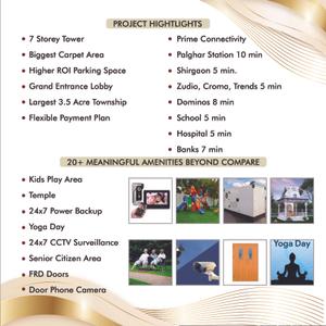 Image of 1300 Sq.ft 2 BHK Apartment / Flat for sale in Rajeshwar Dayaram Residency, Palghar, Mumbai for Rs. 6000000