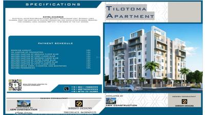 Image of 1215 Sq.ft 3 BHK Apartment / Flat for sale in ABM Tilottoma Apartment, Lokhra, Guwahati for Rs. 6200000