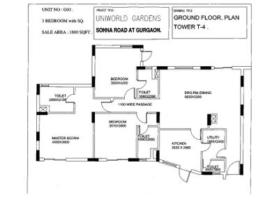 Image of 320 Sq.ft 1 RK Apartment / Flat for sale in Unitech Uniworld Gardens 1, Sector 47, Gurgaon for Rs. 2500000