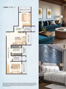 Image of 760 Sq.ft 1 BHK Apartment / Flat for sale in Rutu Apartments, Kalyan West, Kalyan for Rs. 4999000