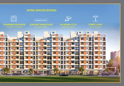 Image of 1400 Sq.ft 3 BHK Apartment / Flat for sale in Vinayak Malbar Valley, Makarpura, Vadodara for Rs. 5500000