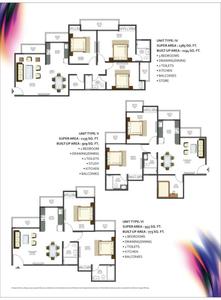 Image of 1700 Sq.ft 3.5 BHK Apartment / Flat for sale in Prateek Wisteria, Sector 77, Noida for Rs. 25000000