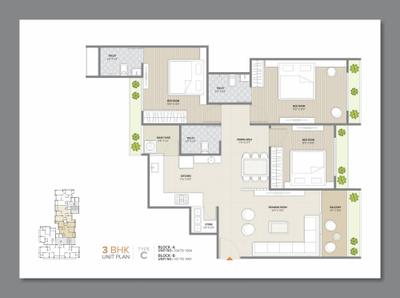 Image of 1755 Sq.ft 3 BHK Apartment / Flat for sale in Ishwar Imperial Heights, Ognaj, Ahmedabad for Rs. 8200000