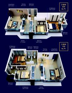 Image of 1450 Sq.ft 3 BHK Apartment / Flat for sale in Shivoham Avyukta Neelkamal, Borivali West, Mumbai for Rs. 32000000