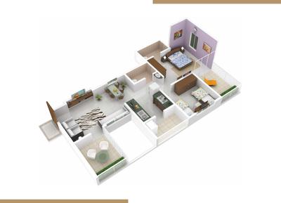 Image of 900 Sq.ft 2 BHK Apartment / Flat for sale in Gurukrupa Aero Nest, Undri, Pune for Rs. 5500000