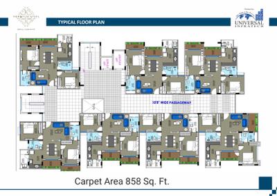Image of 1236 Sq.ft 2 BHK Apartment / Flat for sale in Konark Premium Vista Phase 1, Bhangya, Indore for Rs. 6674000
