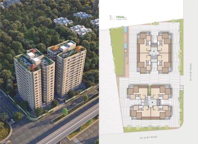 Image of 2277 Sq.ft 3 BHK Apartment / Flat for sale in Surpath Sharnam Platinum, PDPU Road, Gandhinagar for Rs. 11700000