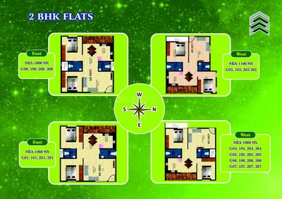 Image of 1060 Sq.ft 2 BHK Apartment / Flat for sale in Kumari Brundavan by Kumari Builders And Developers, Kasavanahalli, Bengaluru for Rs. 6950000