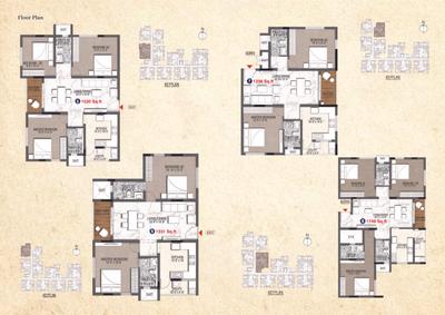 Image of 1700 Sq.ft 3 BHK Apartment / Flat for sale in Patteeswarar Paradise Magizham, Singanallur, Coimbatore for Rs. 12000000