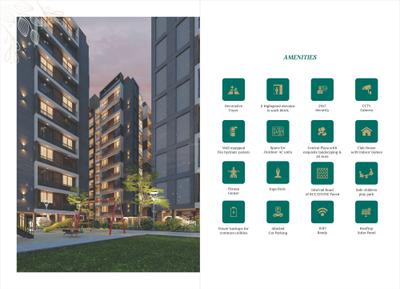 Image of 1485 Sq.ft 3 BHK Apartment / Flat for sale in Sukirti Greens, South Bopal, Ahmedabad for Rs. 9851000