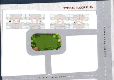 Image of 1100 Sq.ft 2 BHK Apartment / Flat for sale in S M Raj Heritage Phase I, Godadara, Surat for Rs. 3200000