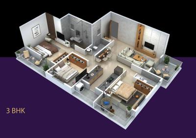 Image of 750 Sq.ft 1 BHK Apartment / Flat for sale in Badhekar Mrudugandha, Kothrud, Pune for Rs. 8500000