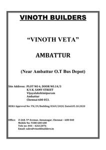 Vinoth Veta Brochure 2