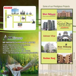 Image of 1100 Sq.ft 2 BHK Apartment / Flat for sale in N P Sanskar City, Sunrakh Bangar, Vrindavan for Rs. 8500000