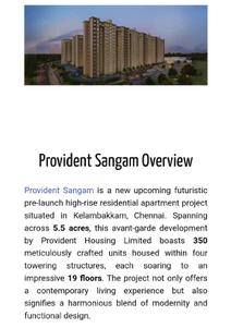 Image of 1309 Sq.ft 3 BHK Apartment / Flat for sale in Provident Sangam, Kelambakkam, Chennai for Rs. 9500000