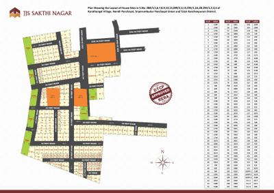 Image of 1000 Sq.ft Residential Plot / Land for sale in Premier JJS Sakthi Nagar, Sriperumbudur, Chennai for Rs. 2646000