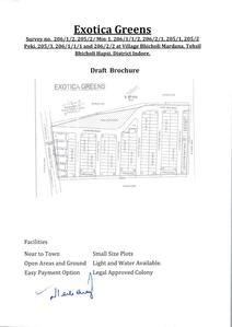 Image of 850 Sq.ft Residential Plot / Land for sale in Exotica Greens, Bicholi Hapsi, Indore for Rs. 6375000