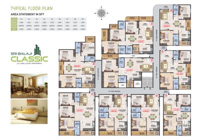 Image of 1559 Sq.ft 3 BHK Apartment / Flat for sale in Sri Balaji Classic, Medahalli, Bengaluru for Rs. 9500000