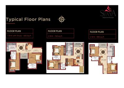 Image of 1082 Sq.ft 3 BHK Apartment / Flat for sale in TVH Svaya, Pennalur, Sriperumbudur, Chennai for Rs. 2990000