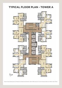 Image of 408 Sq.ft 1 BHK Apartment / Flat for sale in Ten X Habitat Raymond Realty Tower J, Thane West, Thane for Rs. 9800000