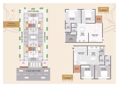 Image of 1215 Sq.ft 2 BHK Apartment / Flat for sale in RJ Sanskruti Heights, Lambha, Ahmedabad for Rs. 3400000