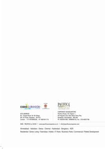 Pacifica Lakeside Developers LLP Casa Lakeside Phase 2 Brochure 1