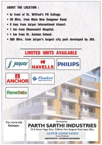 Image of 1053 Sq.ft 3 BHK Builder Floor for sale in Parth Residency, Mansarovar, Jaipur for Rs. 6000000