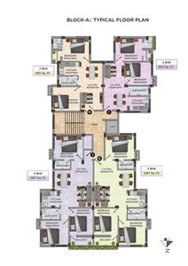 Image of 710 Sq.ft 2 BHK Apartment / Flat for sale in Govind Sangitaa Darshan Tower, Sarsuna, Kolkata for Rs. 2850000