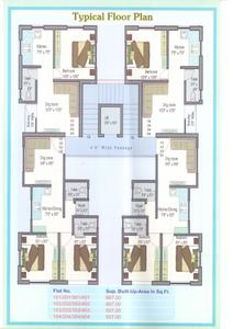 Image of 520 Sq.ft 1 BHK Apartment / Flat for sale in Dharam Guruashish Residency, Krishna Nagar, Bhavnagar for Rs. 1700000
