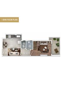 Image of 503 Sq.ft 1 BHK Apartment / Flat for sale in Pivotal Paradise, Sector 62, Gurgaon for Rs. 5650000
