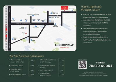 Image of 600 Sq.ft Residential Plot / Land for sale in Radiance Highlands By Avigna, Mahindra World City, Chennai for Rs. 2900000
